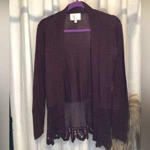 Maroon cardigan